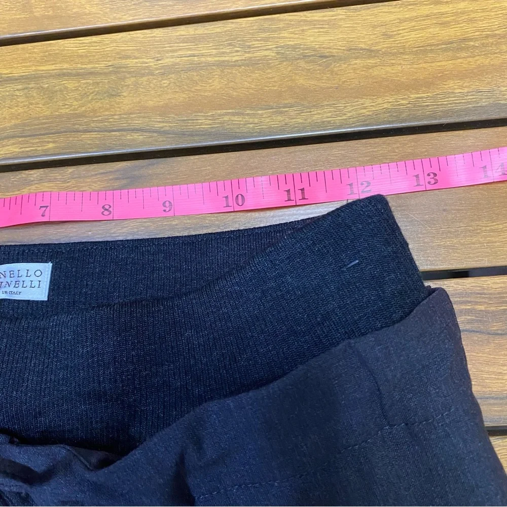 Brunello Cucinelli Women’s Pants Size 2 Wool Blend Twill Straight Leg Luxury NWT